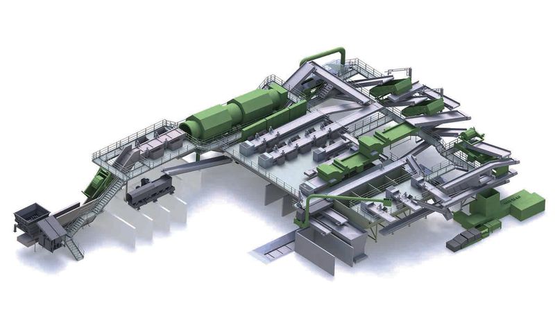 固定式建筑垃圾處理生產(chǎn)線